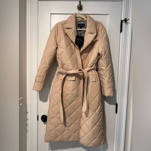Ellen Tracy Puffy Trench Coat Med NWT